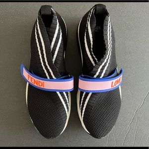 Fendi Black Rockoko Sneakers